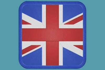 United Kingdom flag embroidery design
