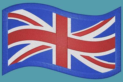 United Kingdom flag embroidery design