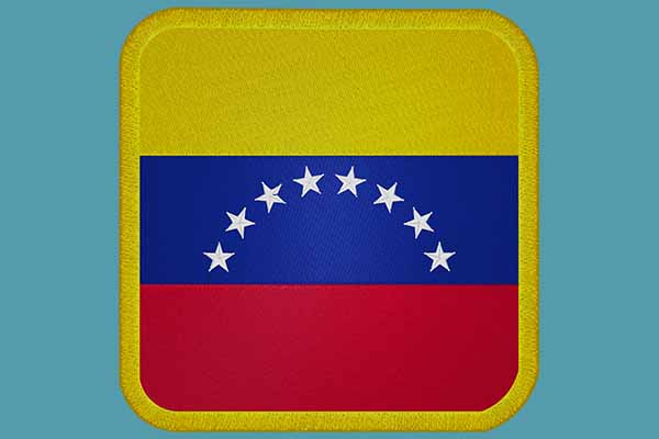 Venezuela flag embroidery design
