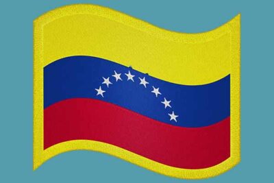 Venezuela flag embroidery design