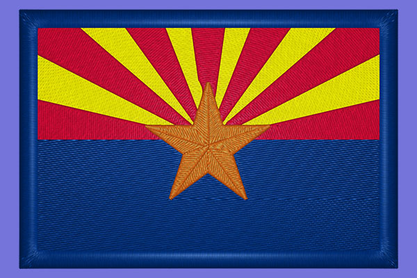 Arizona flag embroidery design