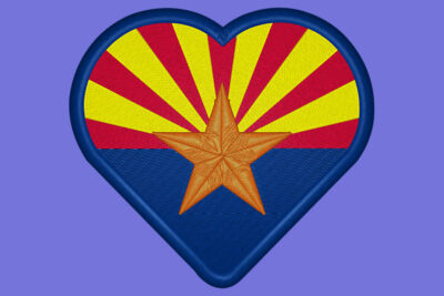 Arizona flag embroidery design