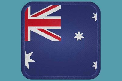 australia flag embroidery design