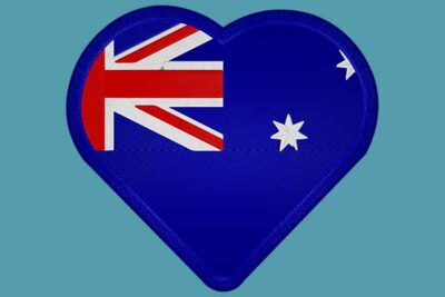 australian flag embroidery design