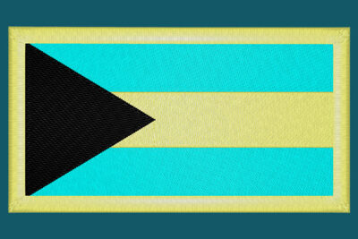 Bahamas flag embroidery design