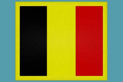 Belgium flag embroidery design