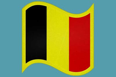 Belgium flag embroidery design
