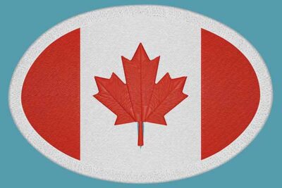 Canada flag embroidery design