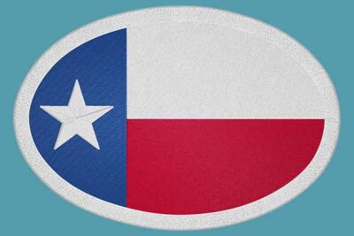 Texas flag embroidery design