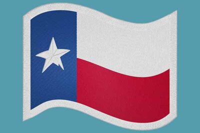 Texas flag embroidery design